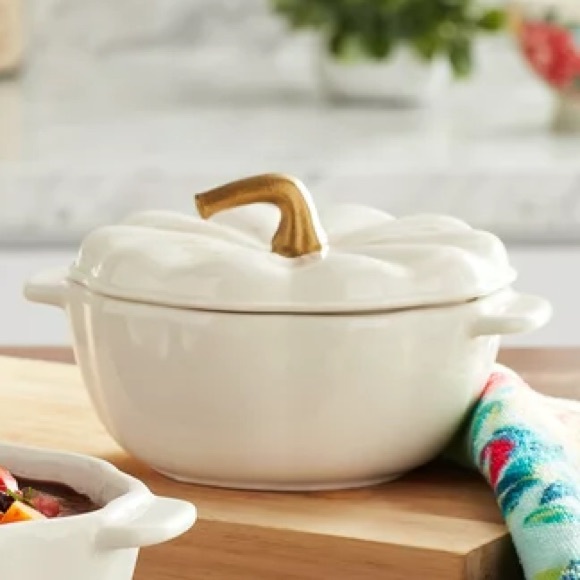 🌺🎃 New Pioneer Woman 14.2 Ounce Ceramic Pumpkin MINI Coquette - Halloween - Picture 3 of 8